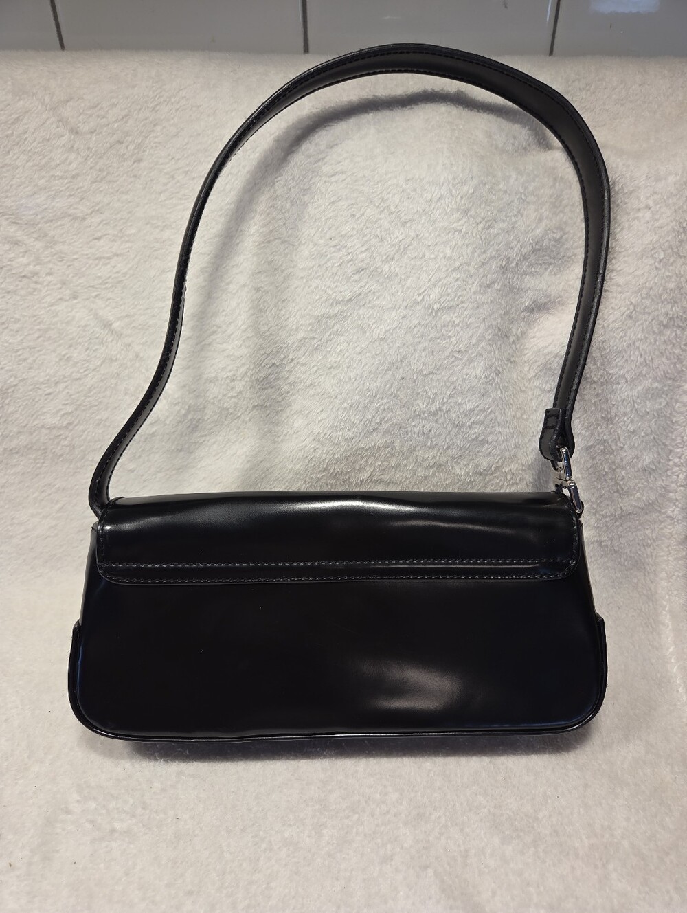 Vintage Liz Claiborne Black Shoulder Bag - 90s Baguette Style - Picture 2 of 7